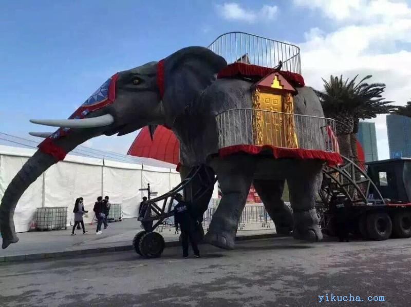 大型机械大象巡游展览机械大象出租租赁-图3